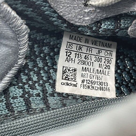 Adidas Yeezy Boost 350 V2 Sneakers Shoes Athletic Ash Blue Mens 12 - Picture 13 of 13
